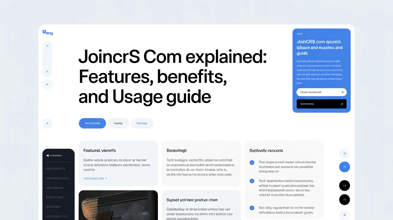 Joincrs Com Explained: Features, Benefits, and Usage Guide